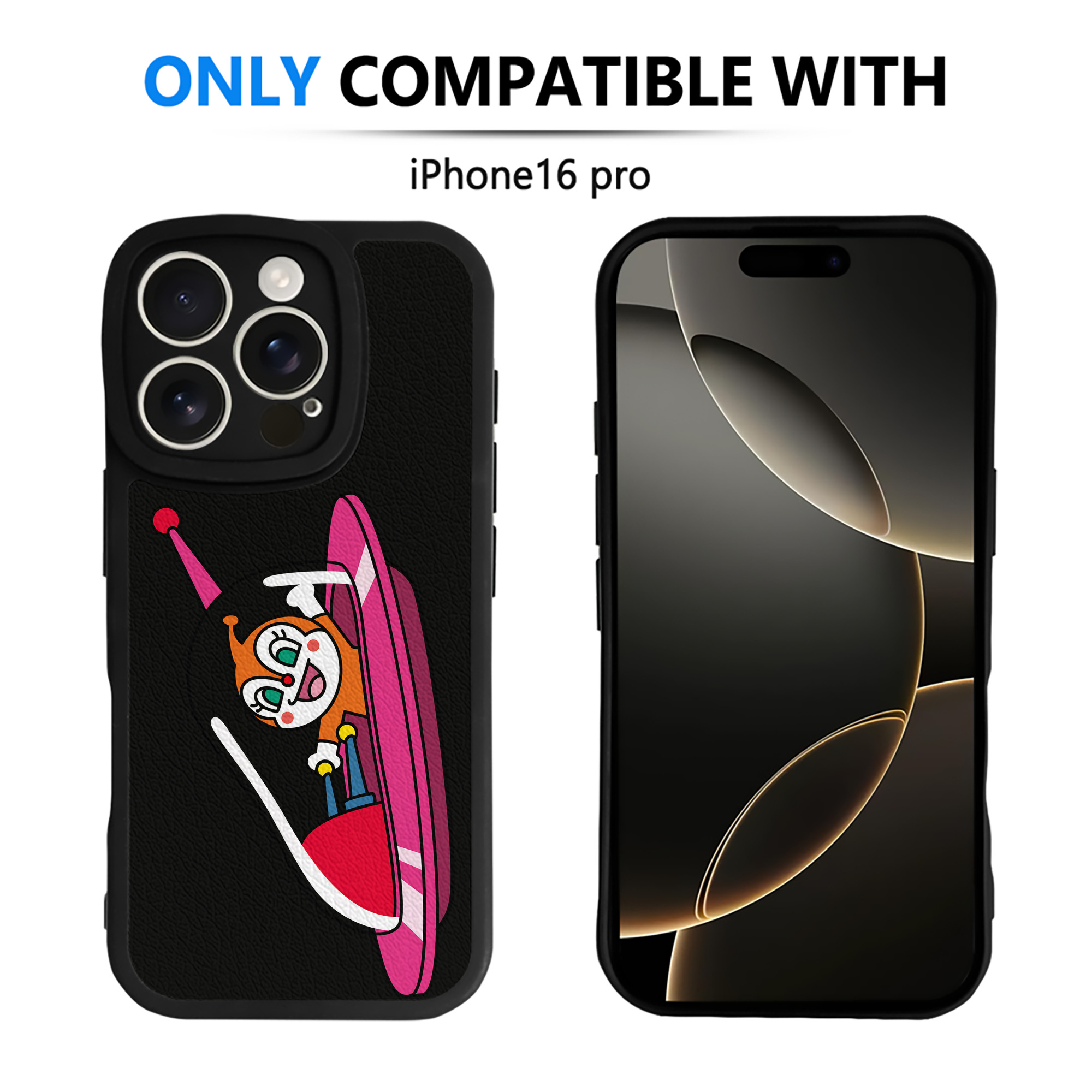 （画像用） アンパンマン Anpanman 【iPhone 16シリーズ対応】シリコンスマホケース（レザー調） 材質：シリコン